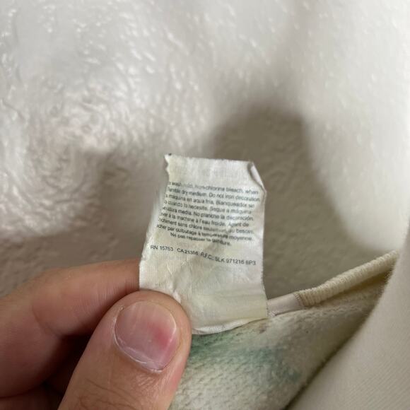 Vintage Ultimate Hanes Cotton Tie Dye Crop Top Sweater - Picture 5 of 7